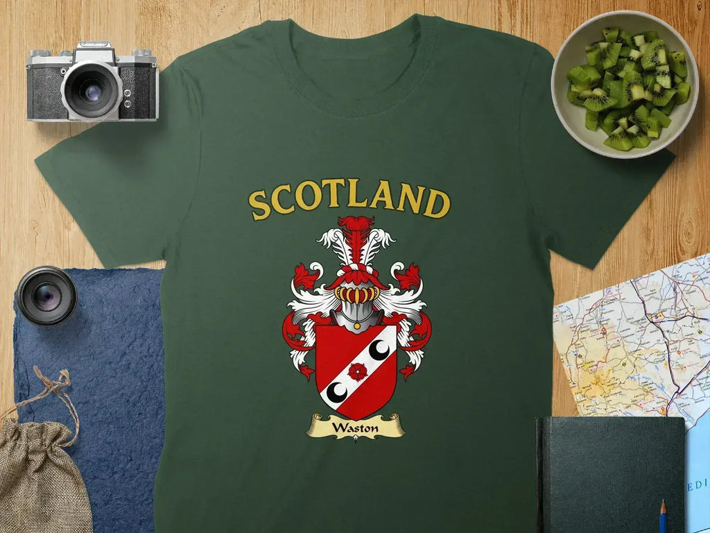 Scotland Crest Family Name Design T-shirt
