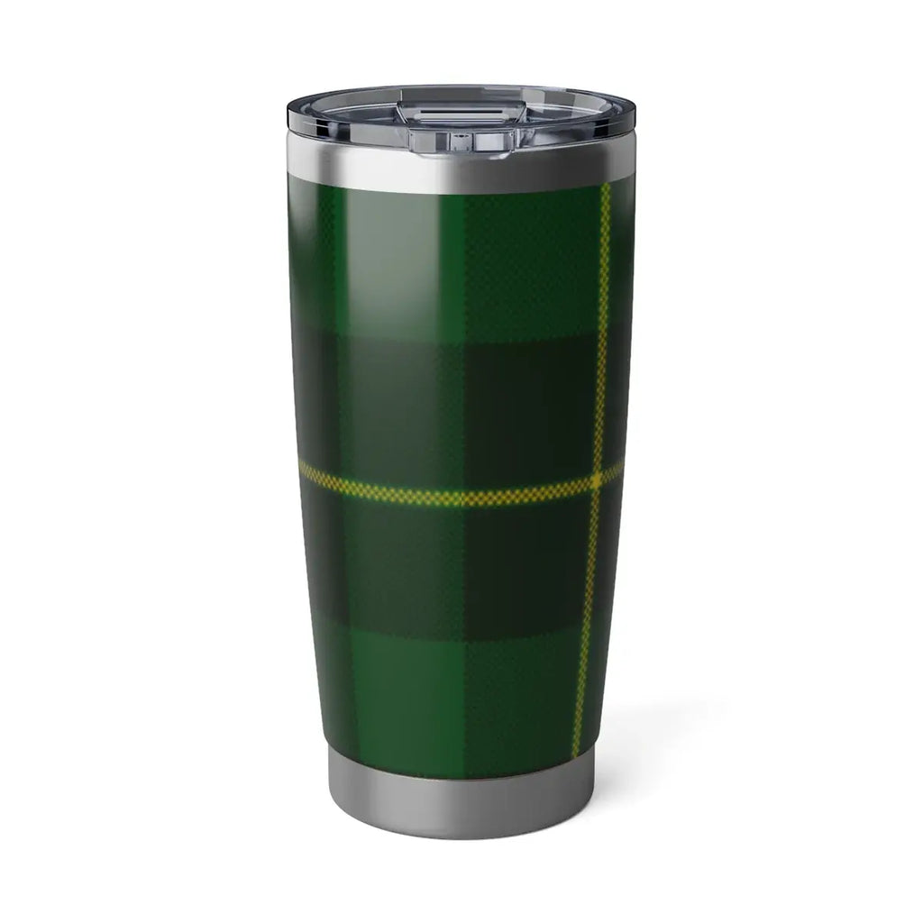 Green and Yellow Checkered Tumbler Cup