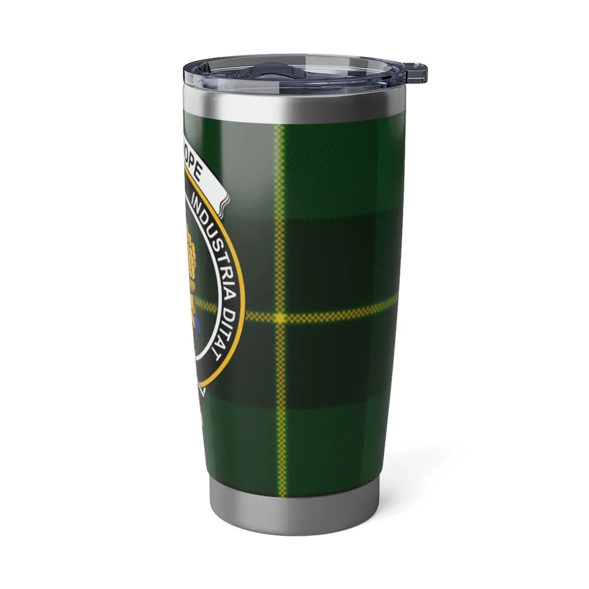 Custom Green Plaid Design Durable Insulated Tumbler