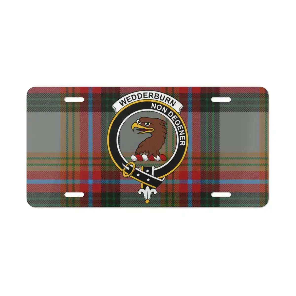 Wedderburn Non Degener Plaid Eagle License Plate product