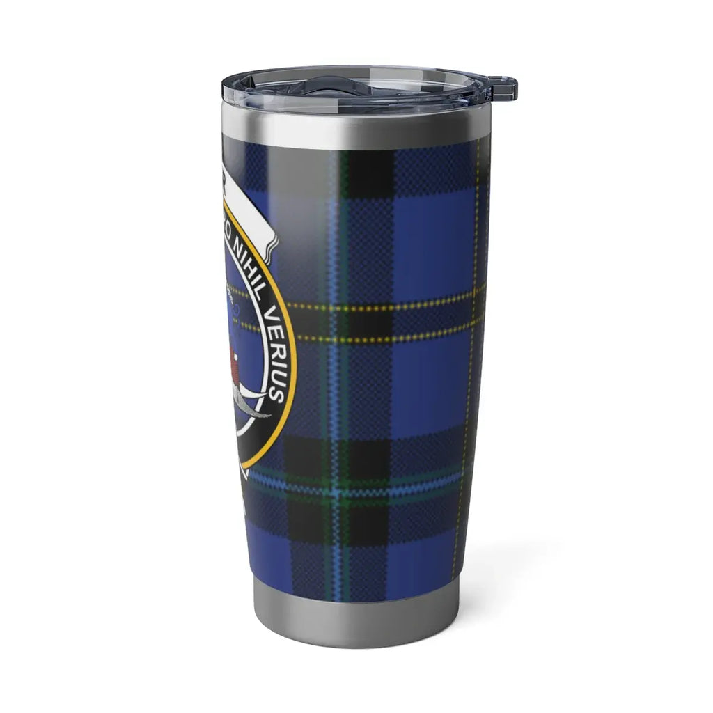 Blue Tartan Plaid Travel Mug Insulated Cup Innovative Design