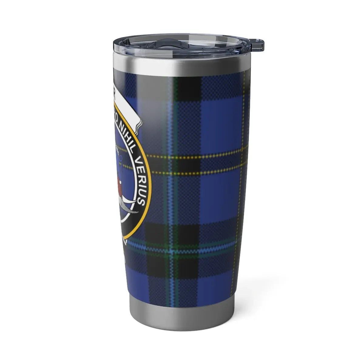 Blue Tartan Plaid Travel Mug Insulated Cup Innovative Design
