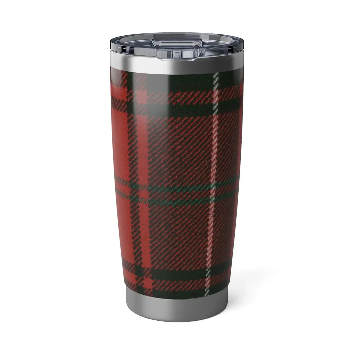 Clan Wemyss stylish red green plaid insulated travel tumbler — double-wall 20oz