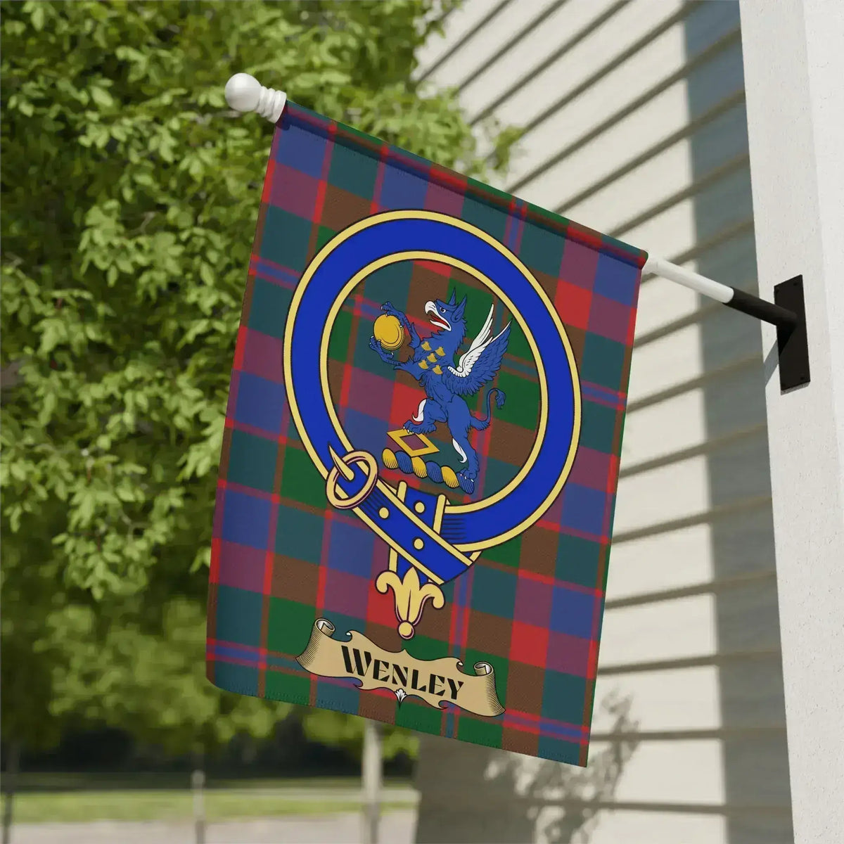 Wenley Plaid Patterned Decorative Flag