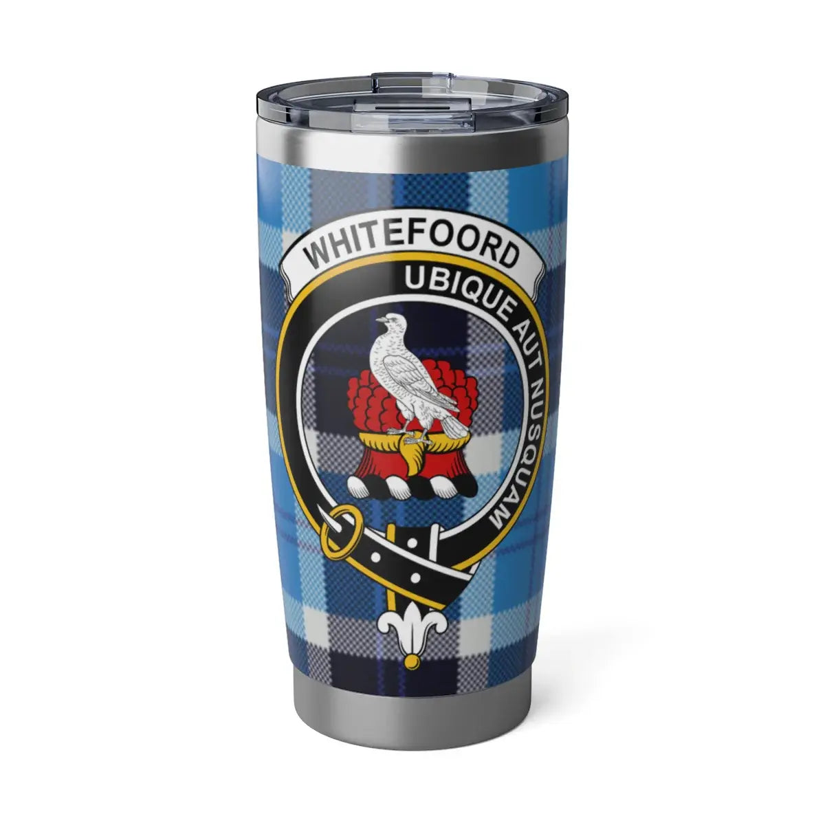 Whitefoord Ubique Aut Insulam Tartan Travel Mug