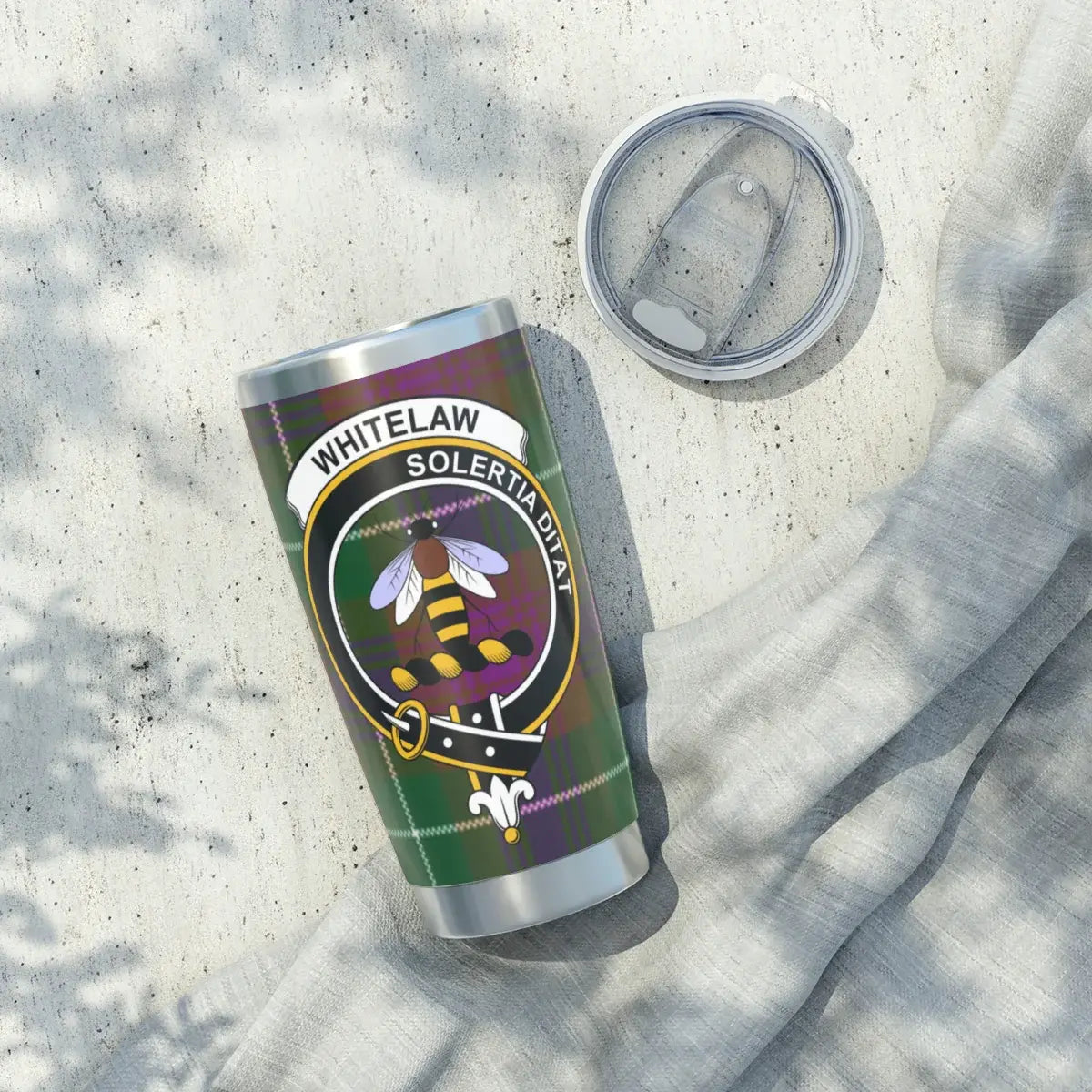 Whitelaw Solertia Ditat Bee Tumbler with Shield Design
