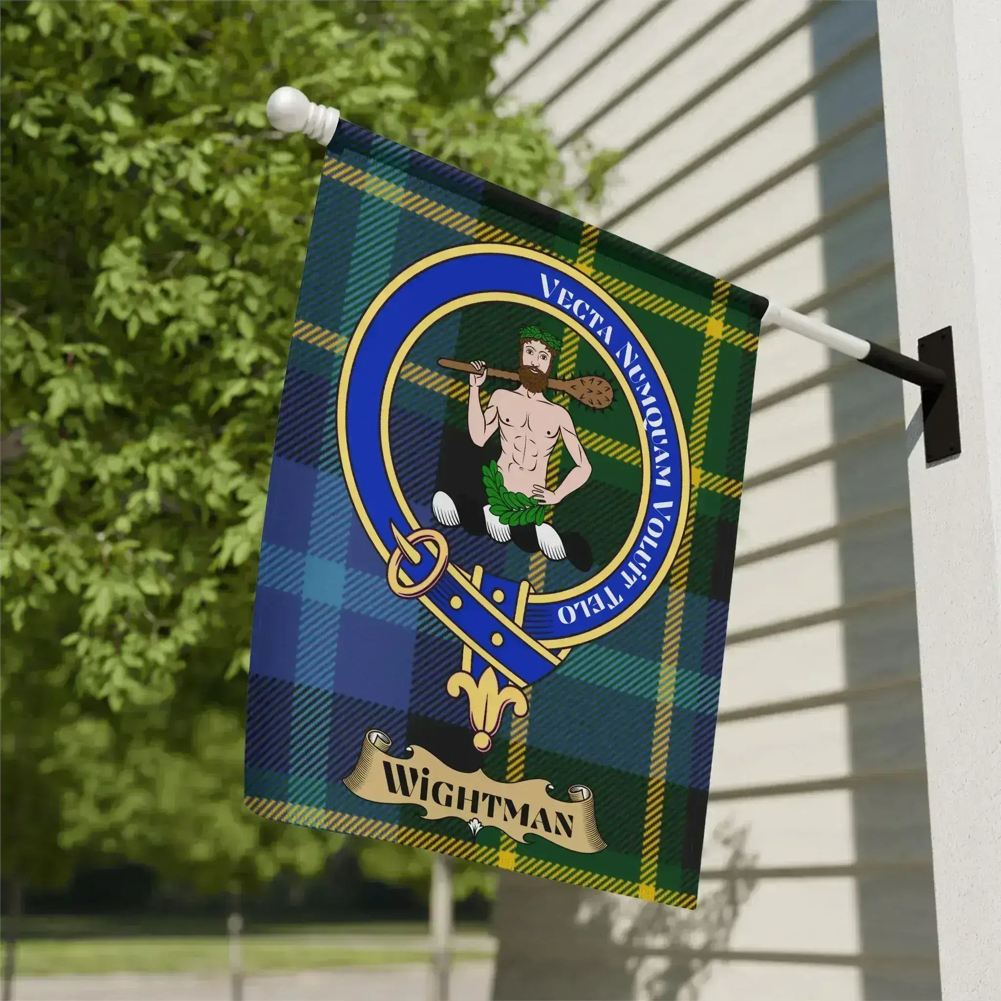Personalized Tartan Flag with Crest Design product type