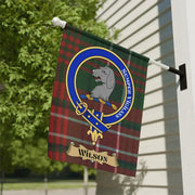 Clan Wilson Scottish Tartan Crest Garden Flag