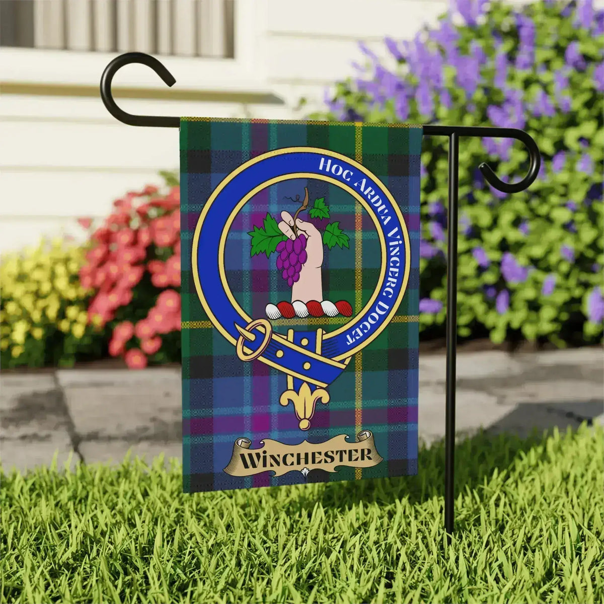 Winchester Crest and Motto Garden Flag