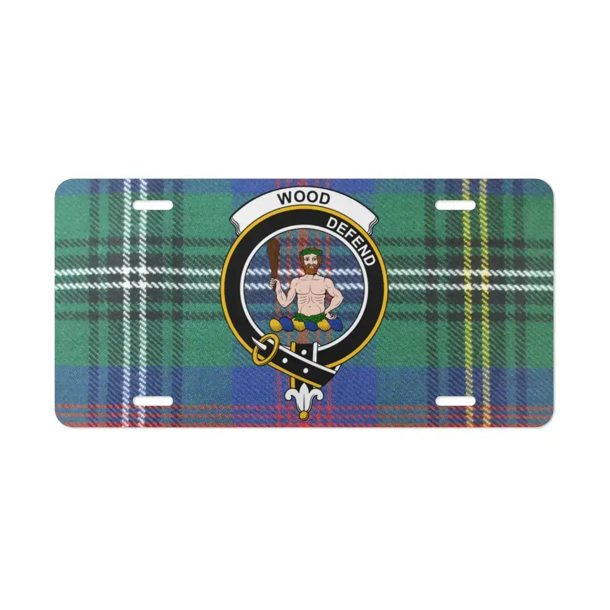 Family Crest Tartan Background License Plate product