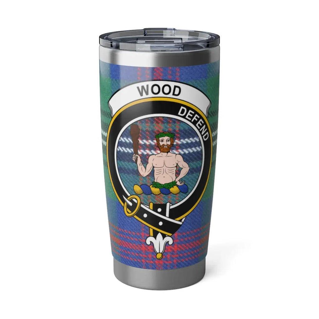 Wood Defend Clan Crest Travel Tumbler