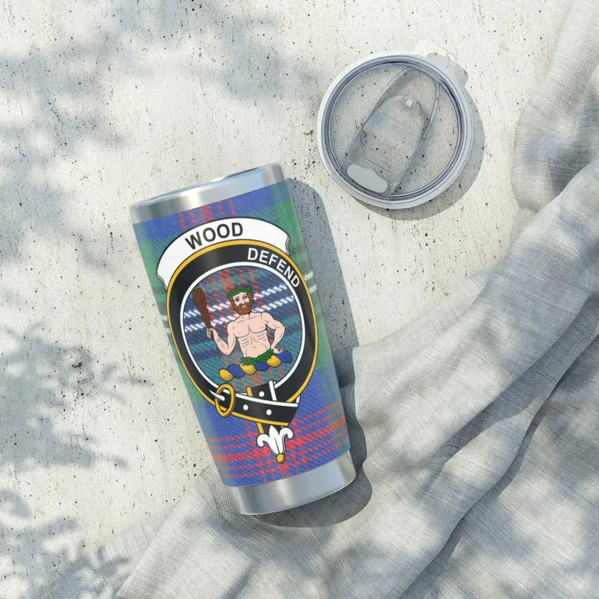 Wood Defend Plaid Insulated Tumbler for Unique Gifts
