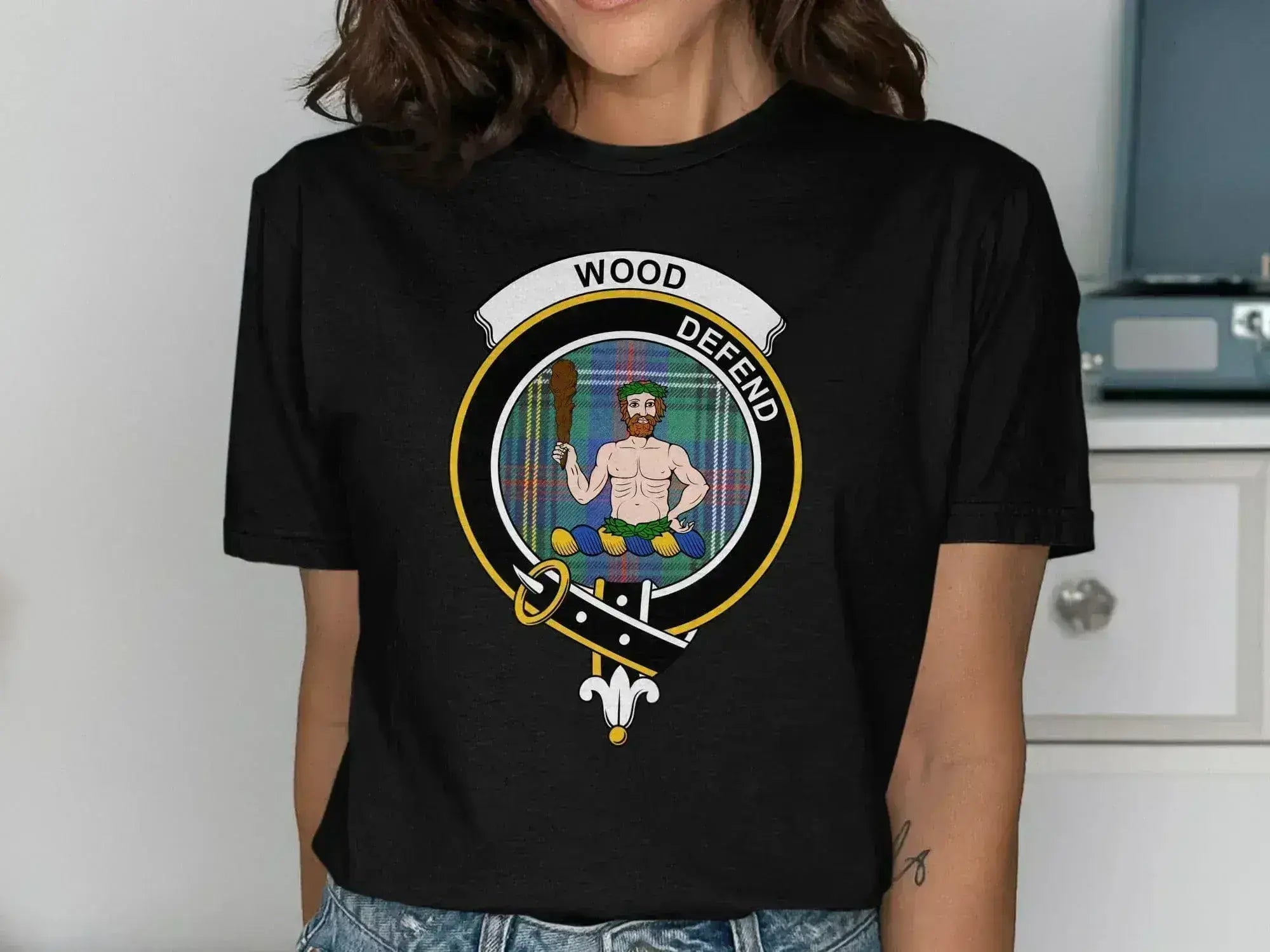 Wood Defend Graphic Black Tshirt product