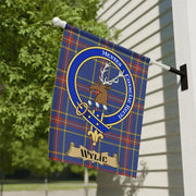 Clan Wylie Scottish Tartan and Crest Design Garden Flag