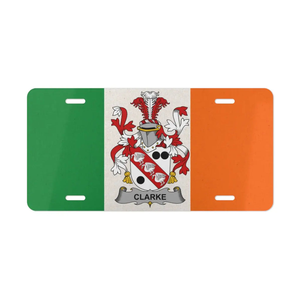 Irish Heritage Clarke License Plate product