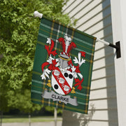 Clarke Irish Family Crest Garden Flag