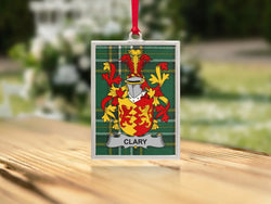 Clary Irish family crest Christmas ornament — keepsake for the tree