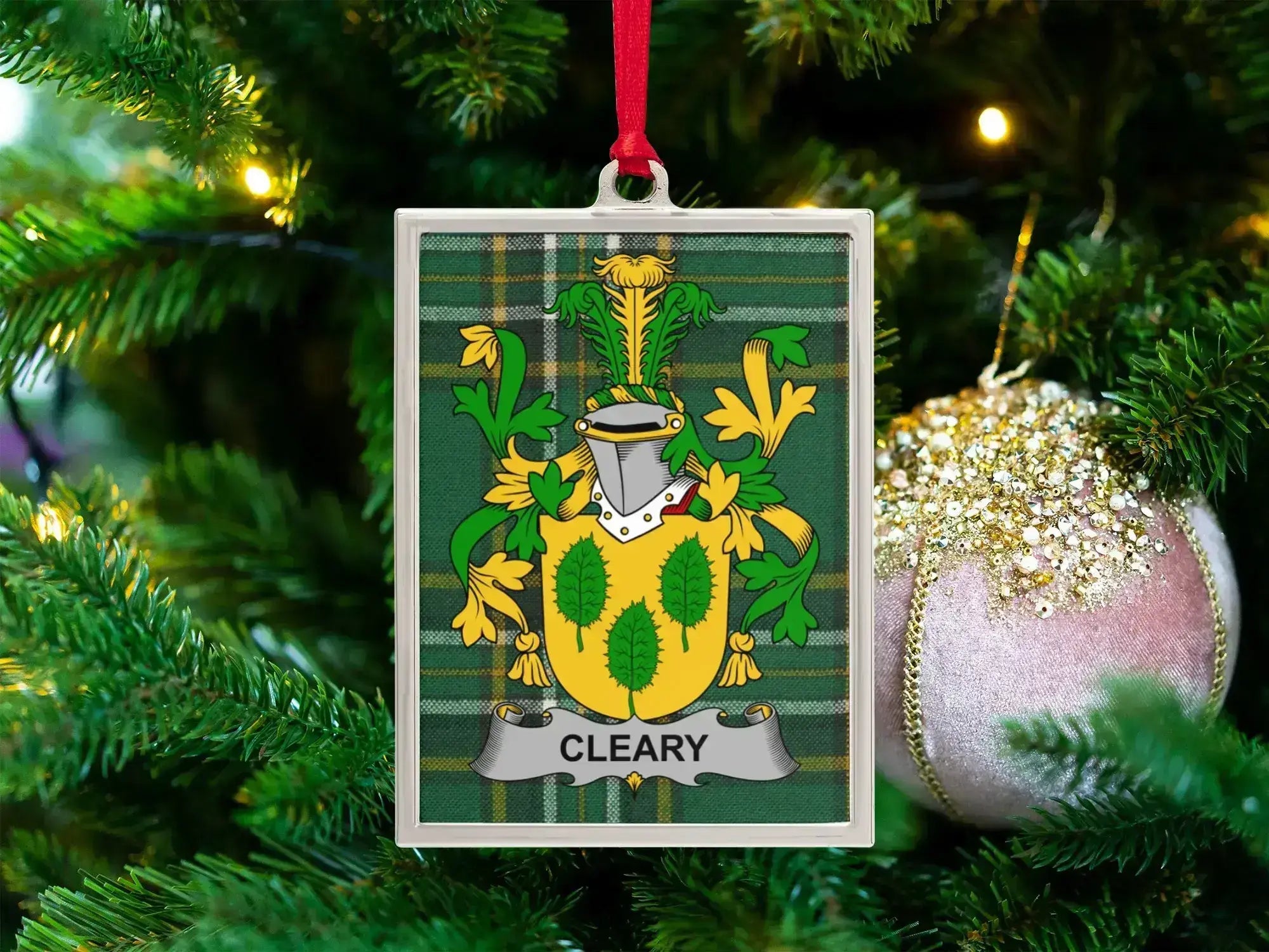 Personalized Family Crest Ornament Holiday product