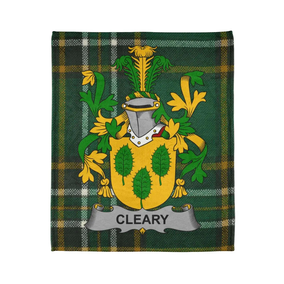 Cleary Family Crest Tartan Blanket Design