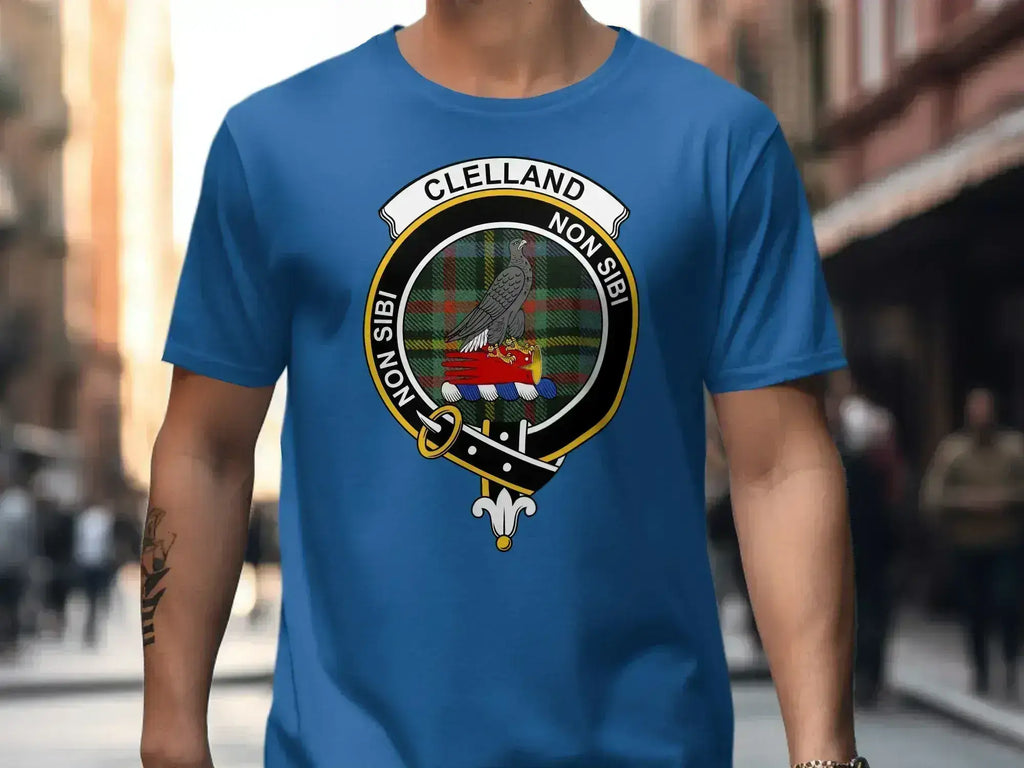 Clelland Non Sibi Tartan Clan Crest Graphic Tee product type