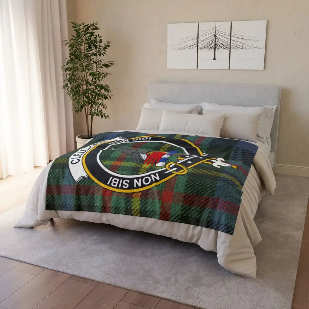 Cozy Celtic Family Crest Plaid Design Bedding Blanket
