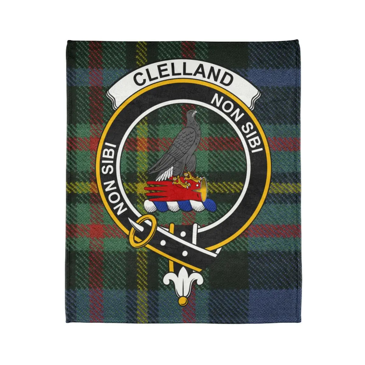 Clelland Non Sibi Tartan Pattern Blanket