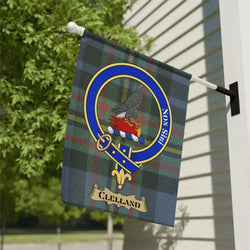 Clelland His Non-Sit Family Crest Plaid Flag