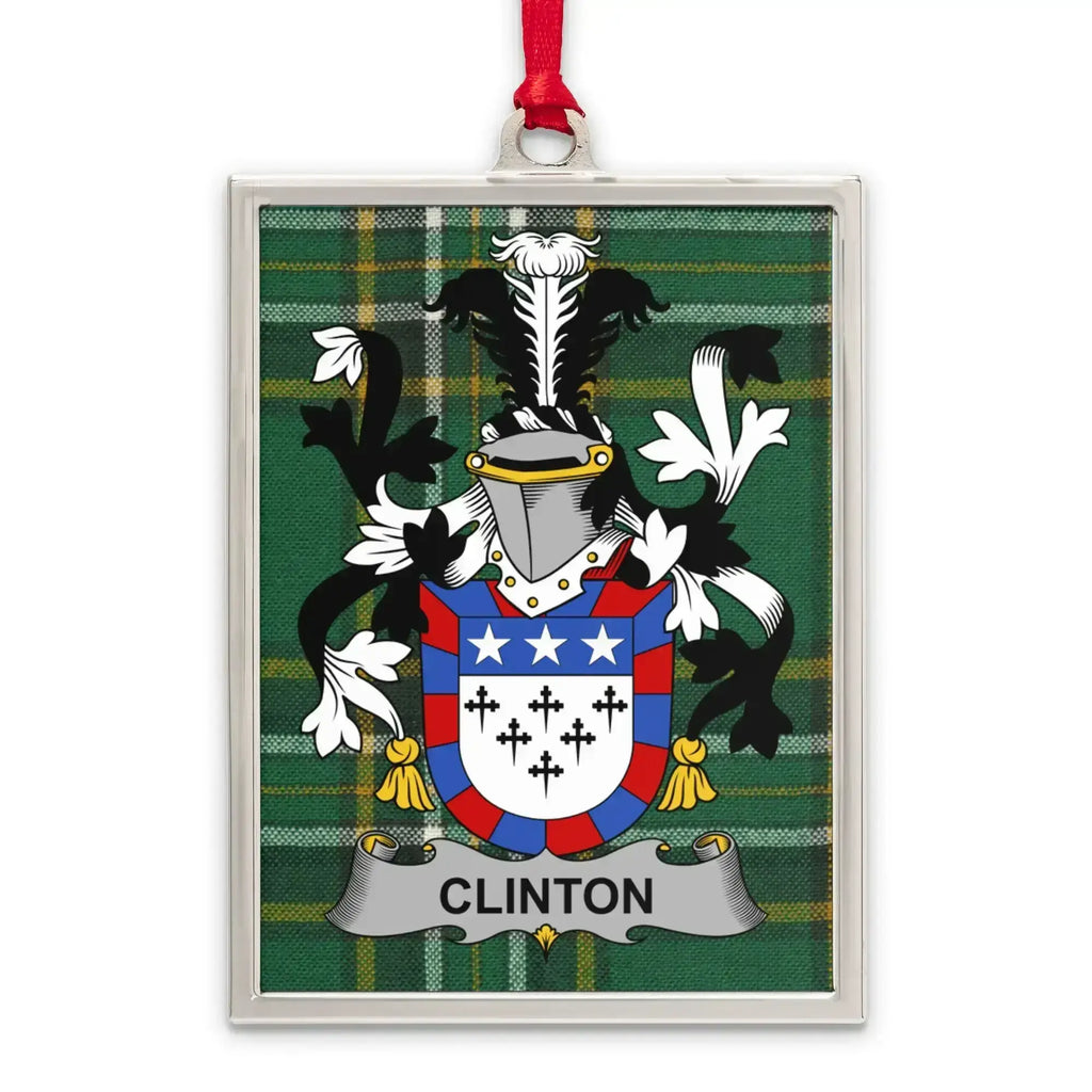 Personalized Clinton Family Crest Ornament product