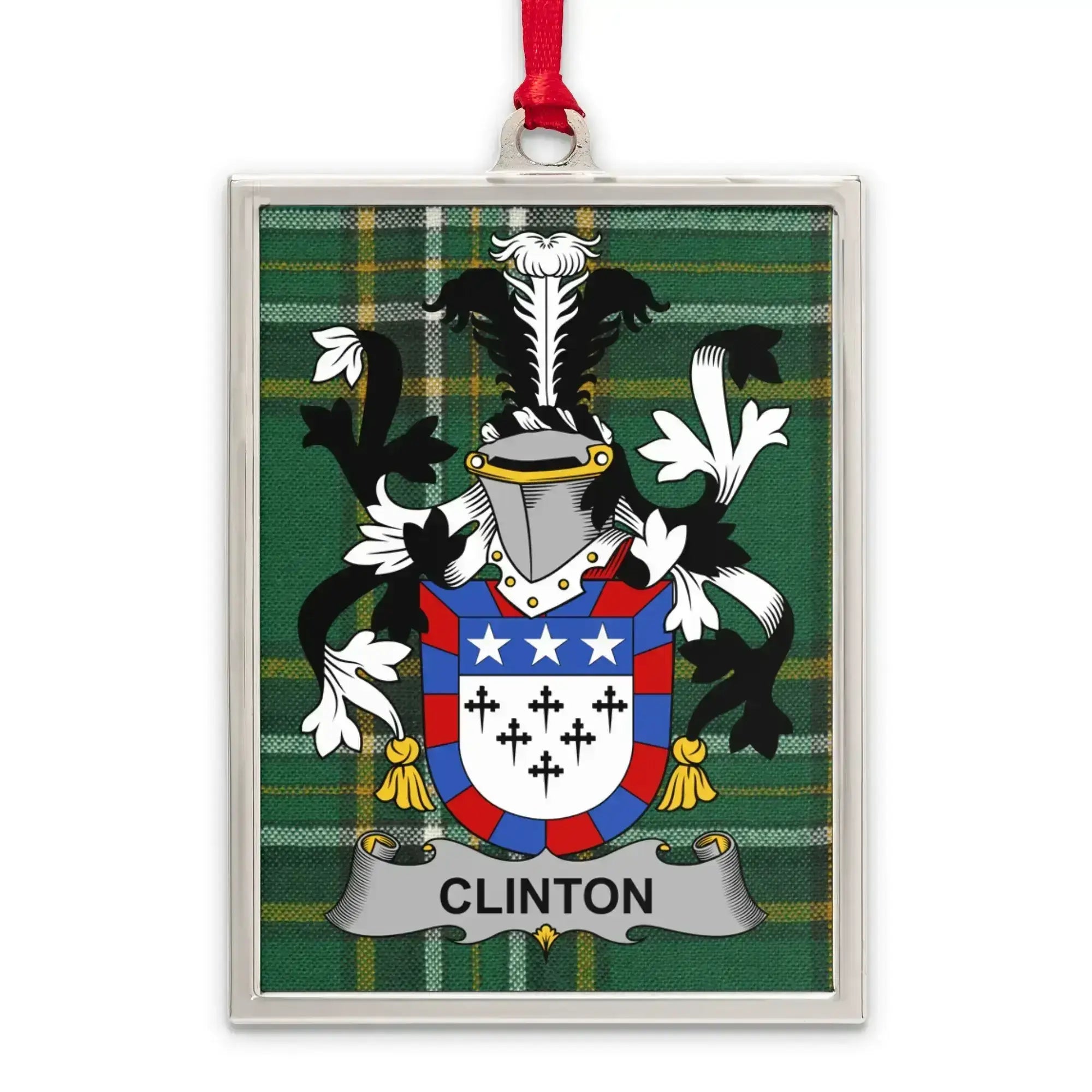 Personalized Clinton Family Crest Ornament product