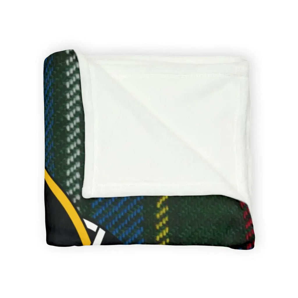Clan Cockburn tartan plaid throw blanket — cosy everyday use, hemmed edges
