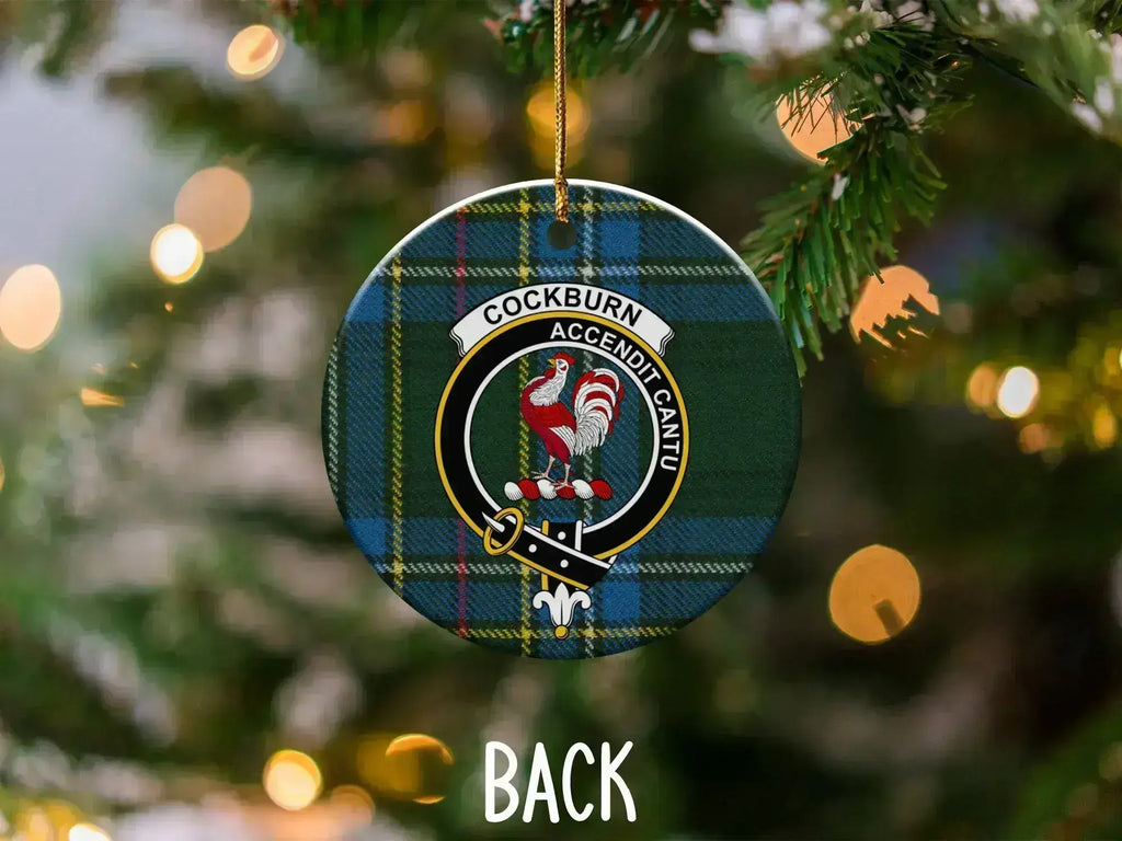 Cockburn Accent Dictum Clan Tartan Christmas Ornament product