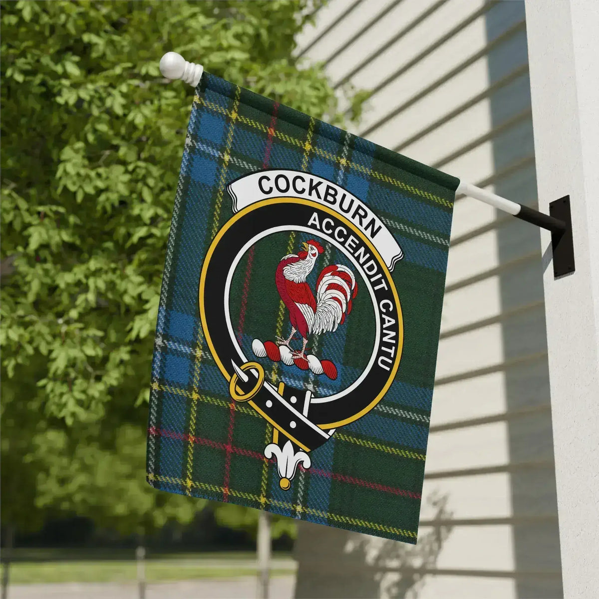 Cockburn Accentit Cantu Plaid Rooster Flag