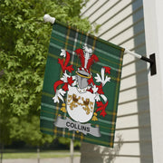 Collins Irish Family Crest Garden Flag