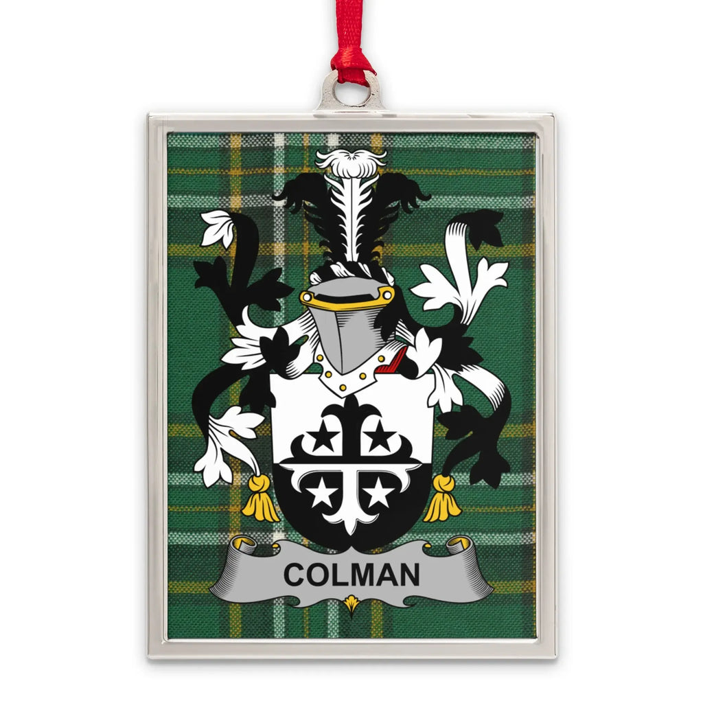 Colman Family Crest Plaid Background Ornament product