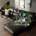 Personalized Colman Family Crest Green Plaid Blanket
