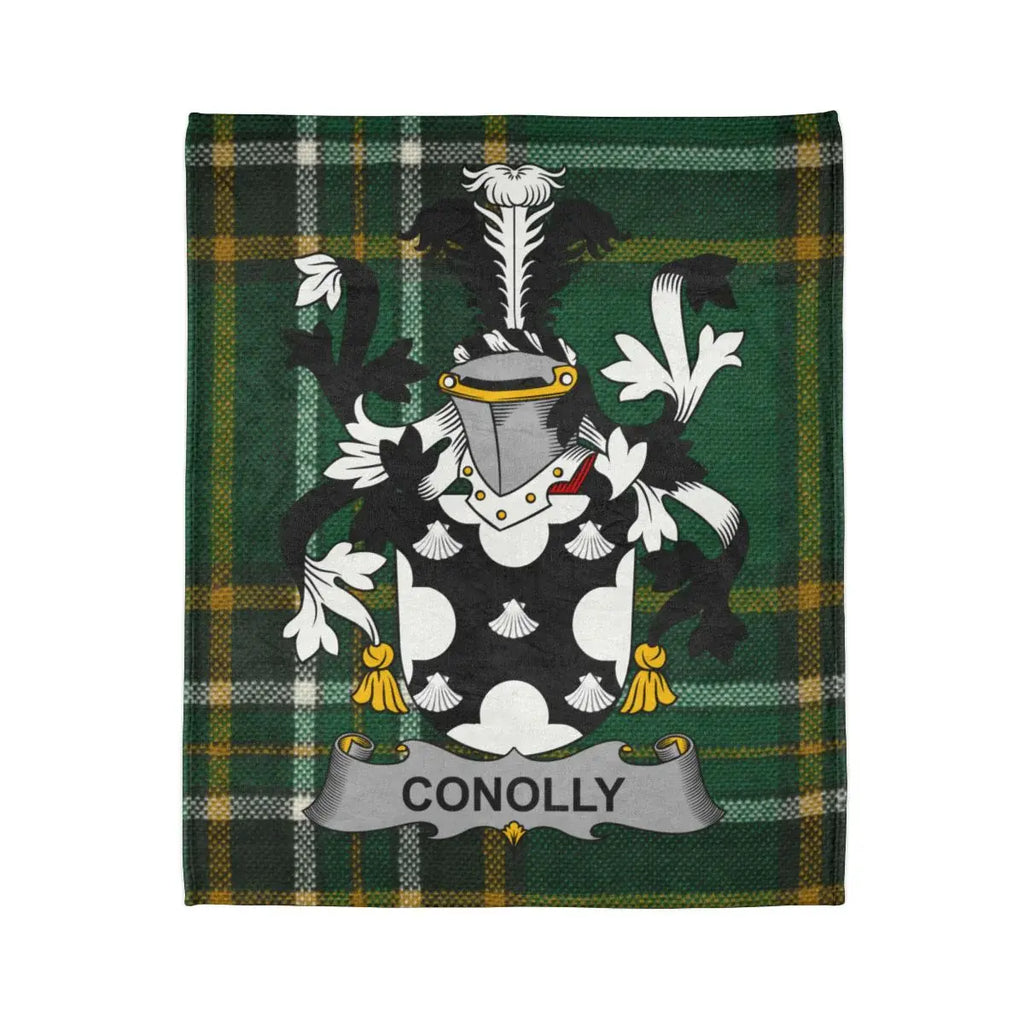 Conolly Family Crest Plaid Pattern Blanket Product