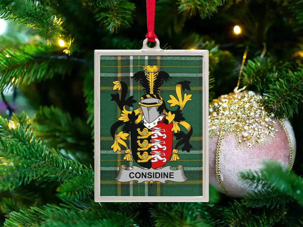 Considine Family Crest Plaid Christmas Ornament product
