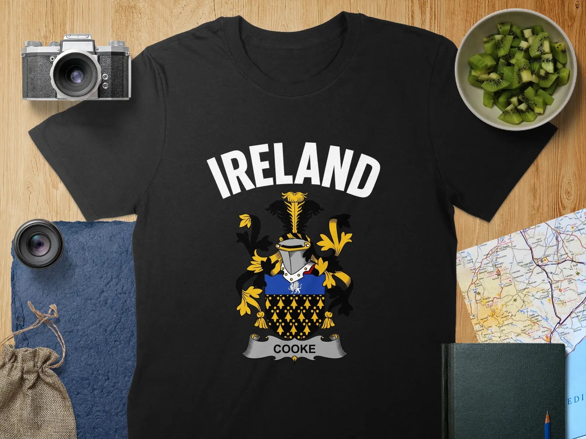 Ireland Cooke Family Crest Design T-shirt Irish Heritage