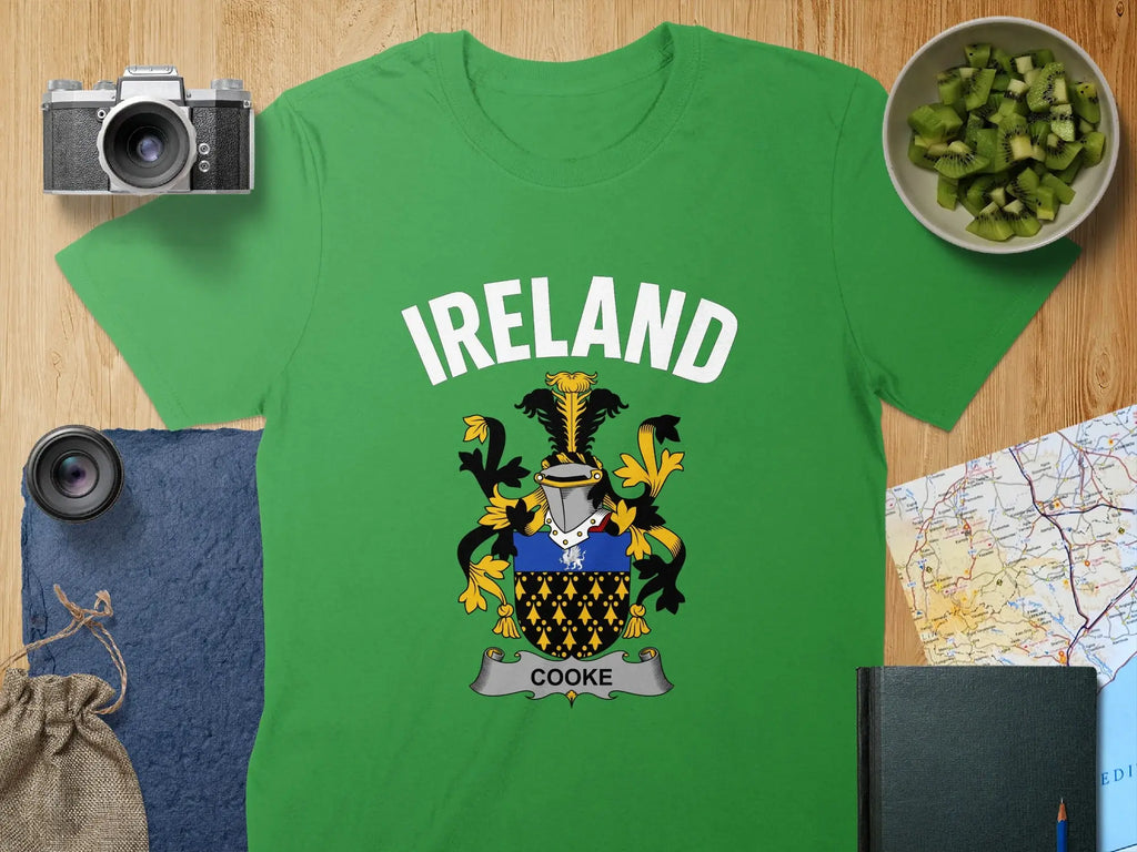 Ireland Cooke Family Crest Design T-shirt