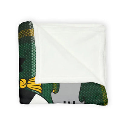 Cozy Soft Green and White Patterned Blanket