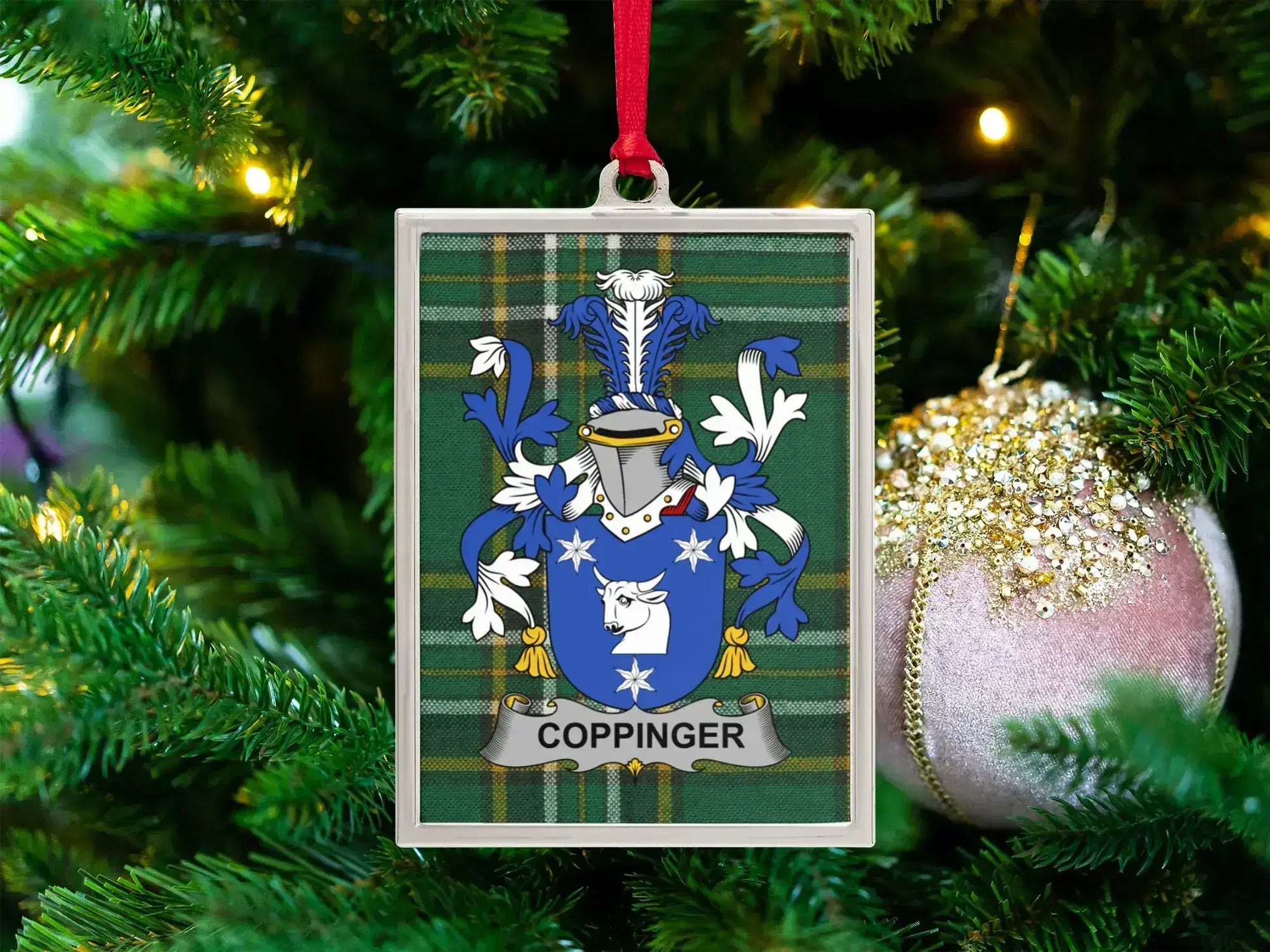 Family Crest Holiday Ornament Customizable product