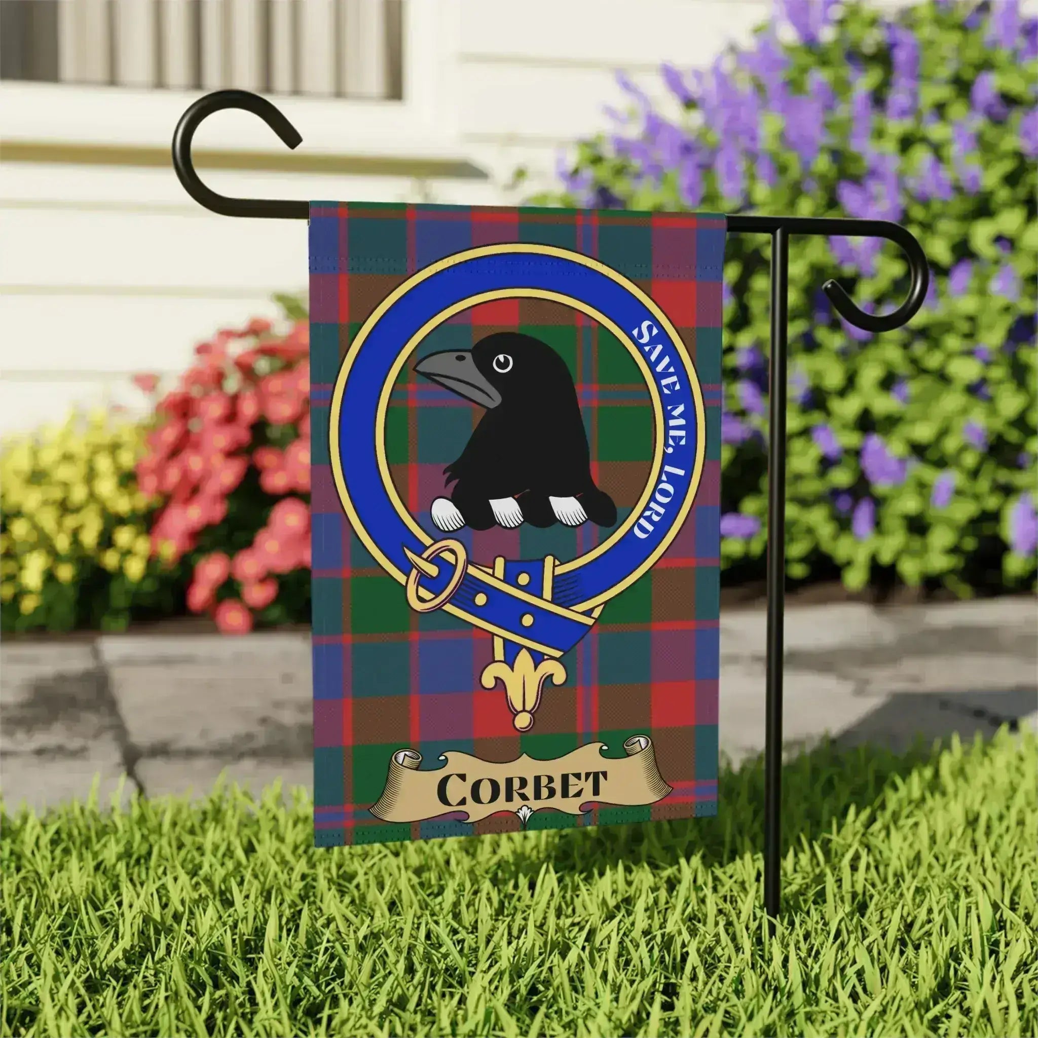Custom Corbet Plaid Garden Flag Decor Product