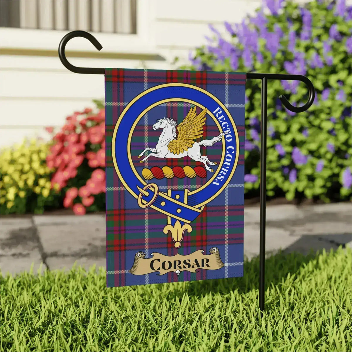 Colorful Corsar Garden Flag Display