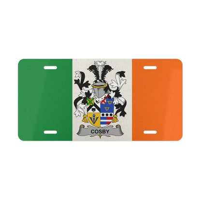 Irish Flag with Cosby Coat of Arms license plate product