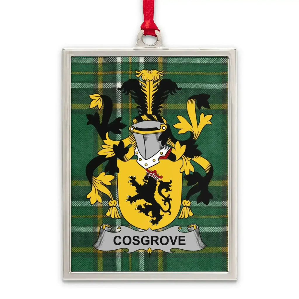 Cosgrove Coat Of Arms Irish Tartan Christmas Ornament 