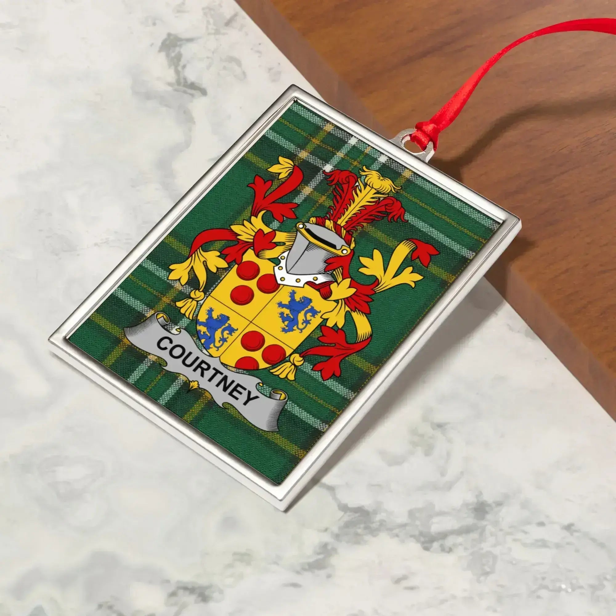 Vintage Style Courtney Family Crest Ornament product type