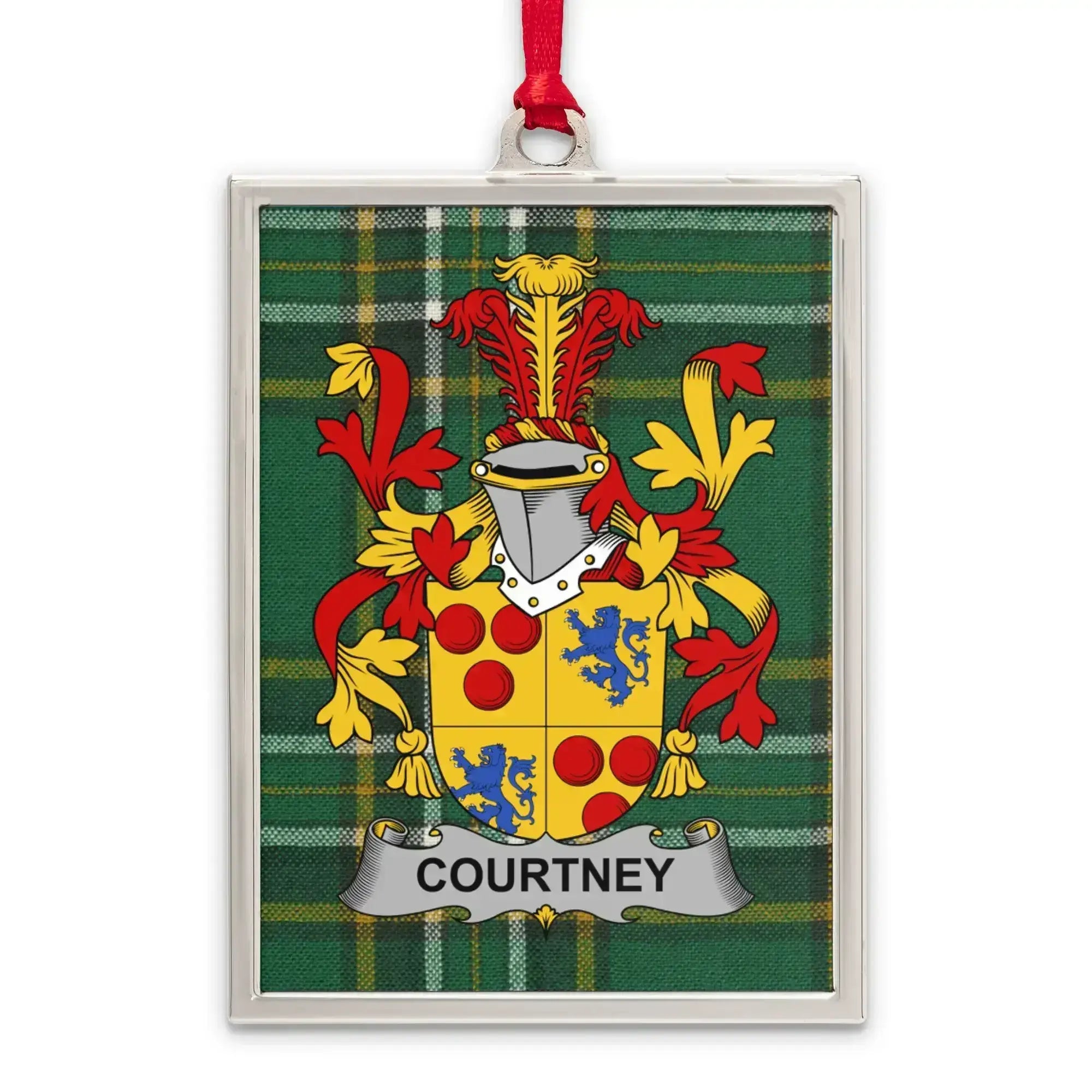 Personalized Courtney Family Crest Plaid Background product