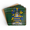 Coyle Family Crest Green Plaid Coasters product type