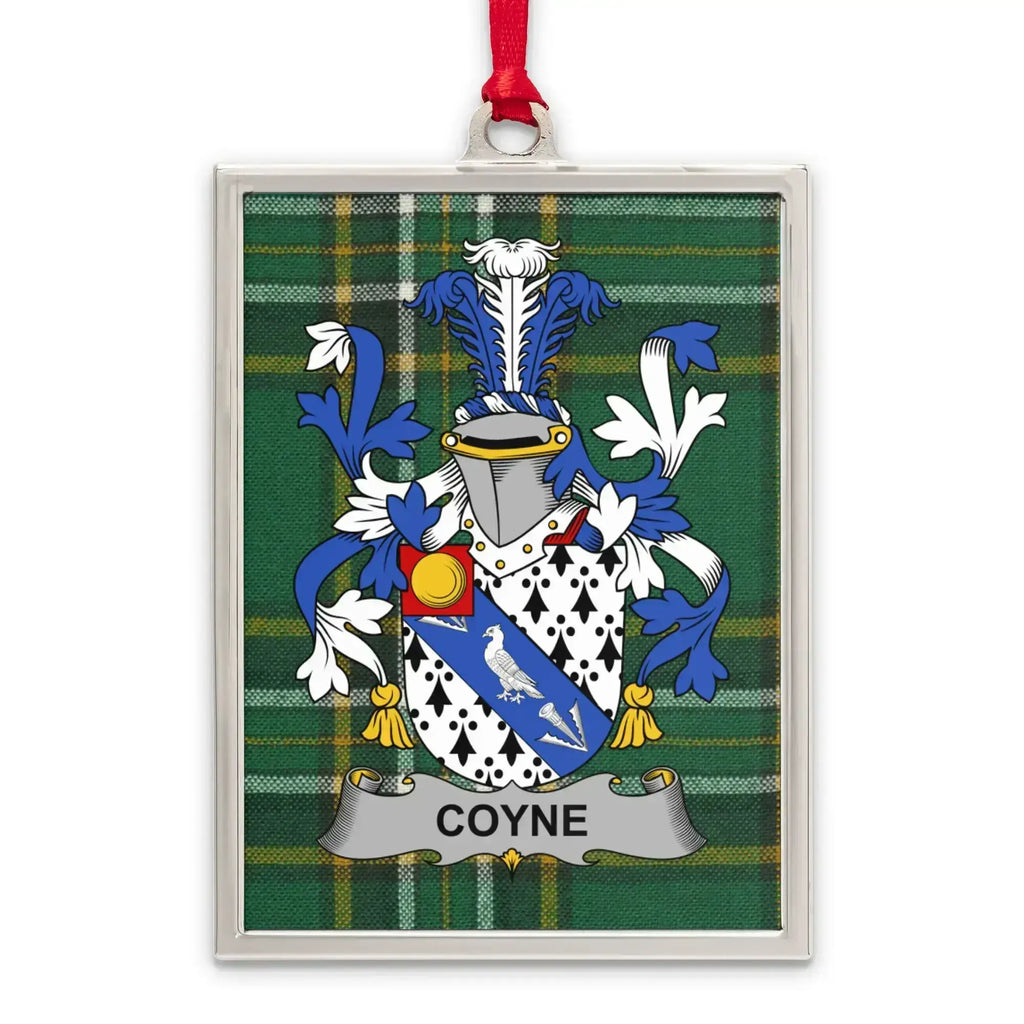 Personalized Family Crest Plaid Pattern Ornament product