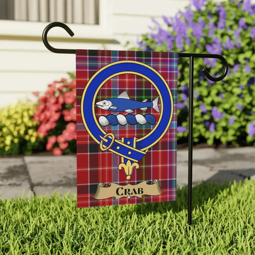 Family Crest Crab Design Garden Flag product